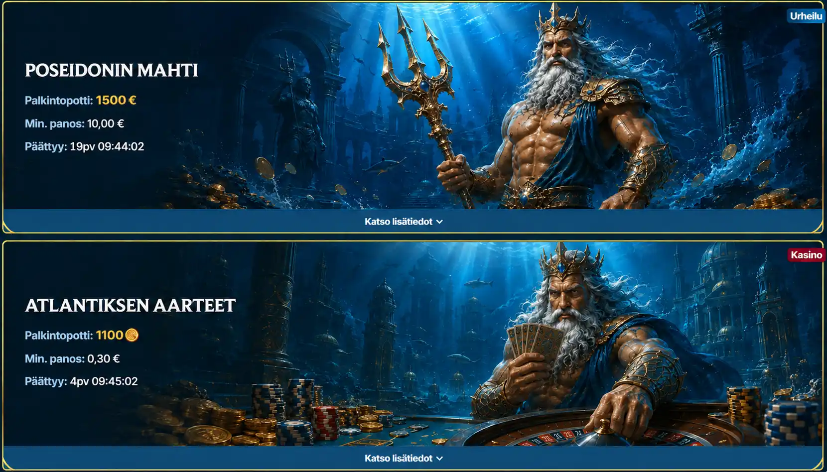 poseidonwin casino tournaments